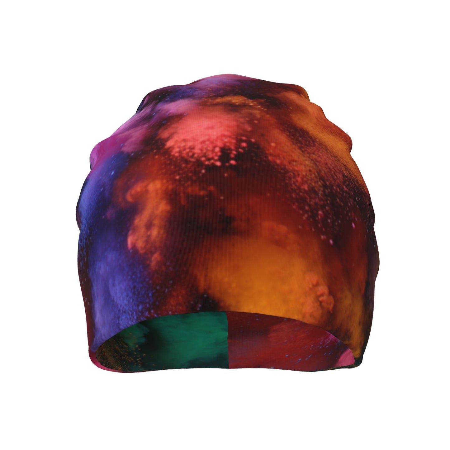Color Splash Print Double-Layer Knit Beanie Hat – Stylish, Warm, Lightweight, and Breathable Fashion Accessory for Men and Women, Perfect for Autumn, Winter, and Spring