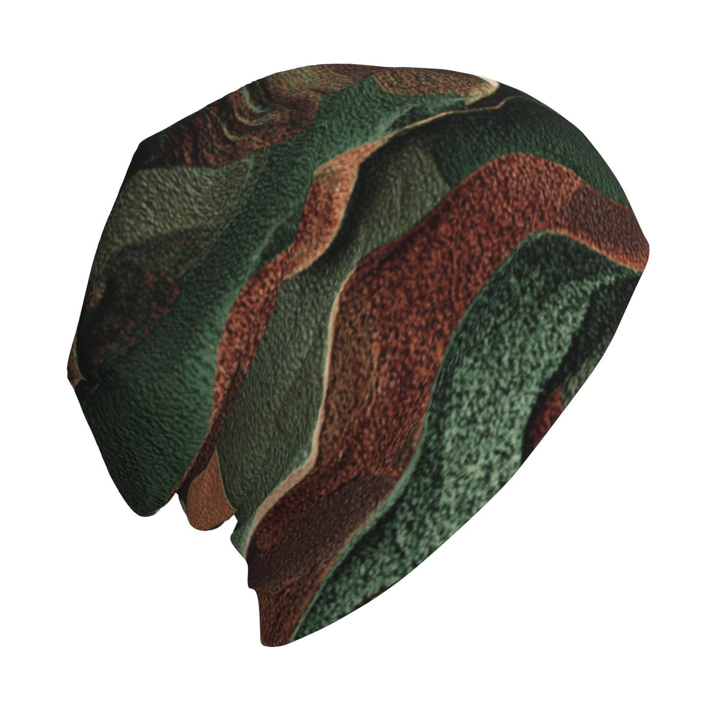 Camouflage Print Double-Layer Knit Beanie Hat – Stylish, Warm, and Breathable Unisex Beanie for Autumn, Winter, and Spring Outdoor Casual Fashion
