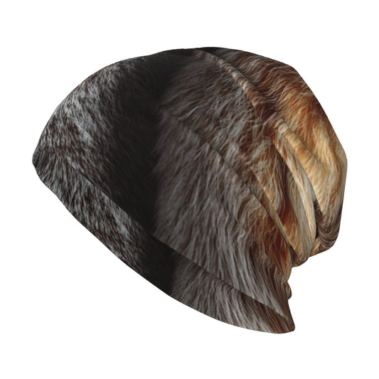Double-Layer Knit Winter Beanie – Faux Fur Texture Design, Warm, Stylish, Windproof Hat for Men & Women