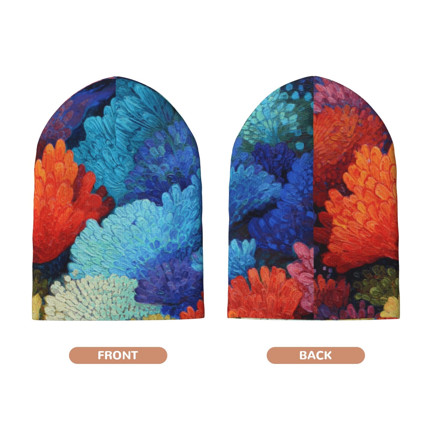 Colorful Floral Printed Double-Layer Knit Beanie · Stylish & Cozy Casual Hat